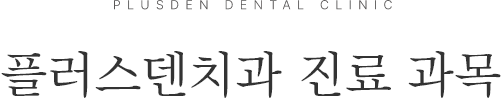 플러스덴치과 진료 과목